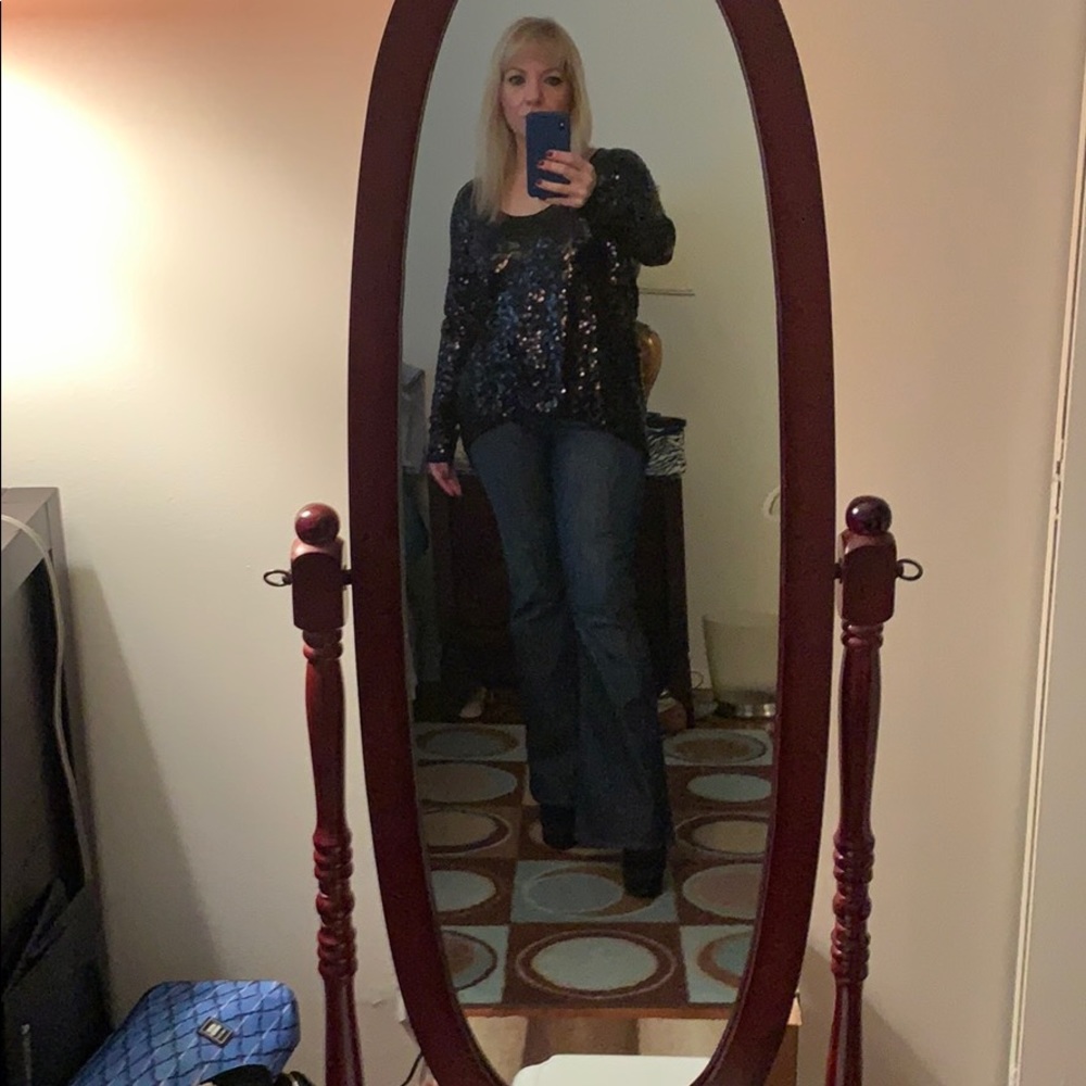 Sequined high low top
